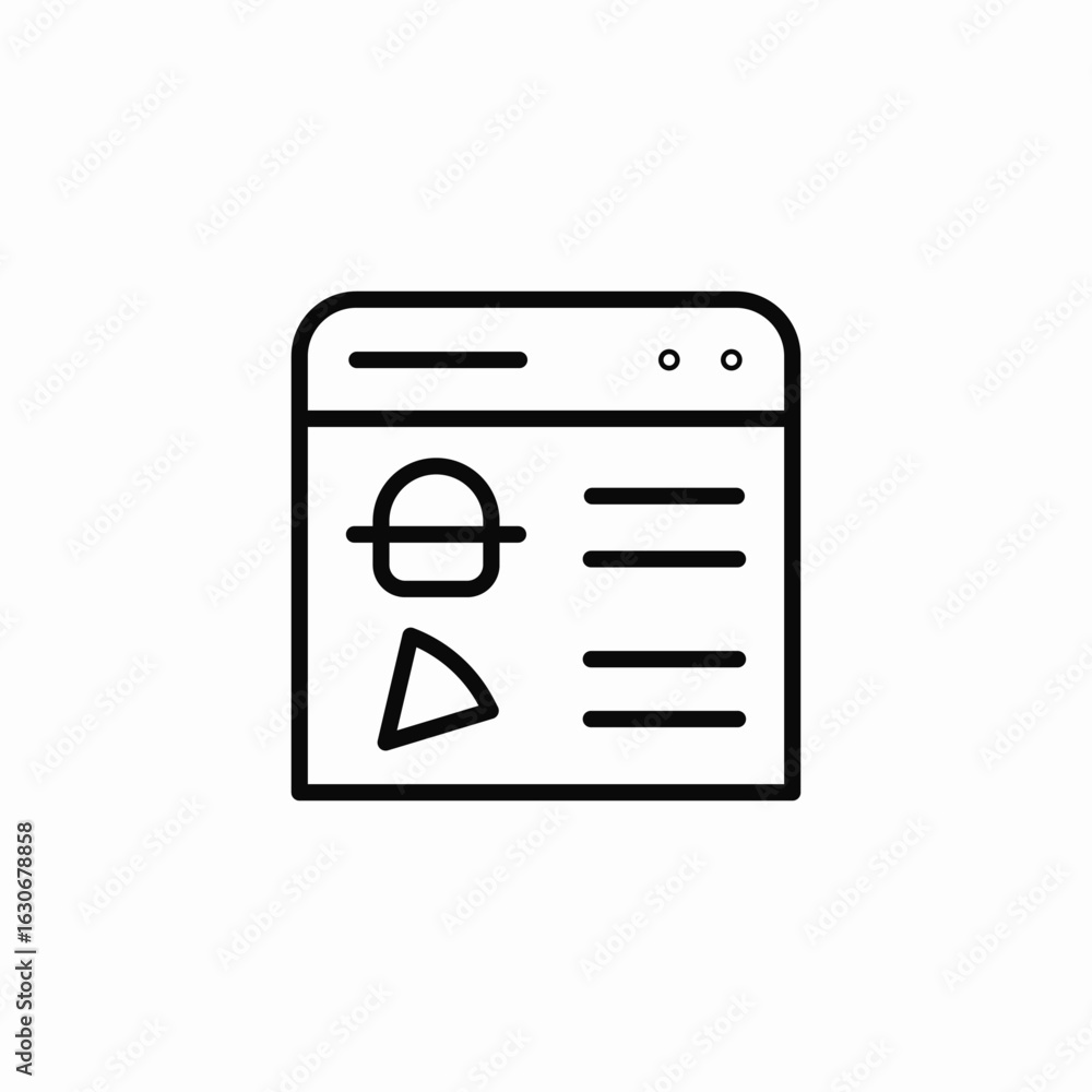 Fototapeta premium web food menu icon sign vector