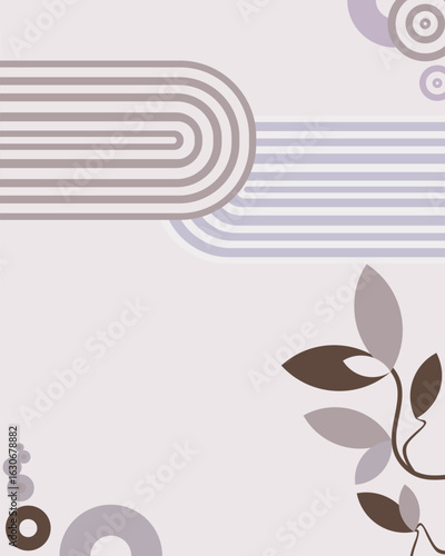 Dreamy Mystic Veil Pastel Geometry with Floral Accents

