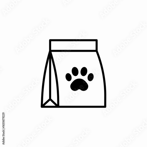 pet food bag icon sign vector