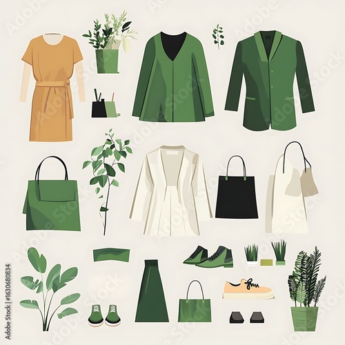 Eco-Friendly Fashion Showcase Flat Design