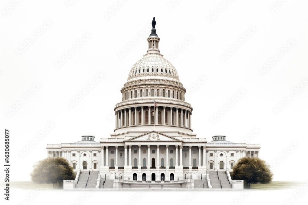 Fototapeta premium Us capitol dome architecture building landmark.