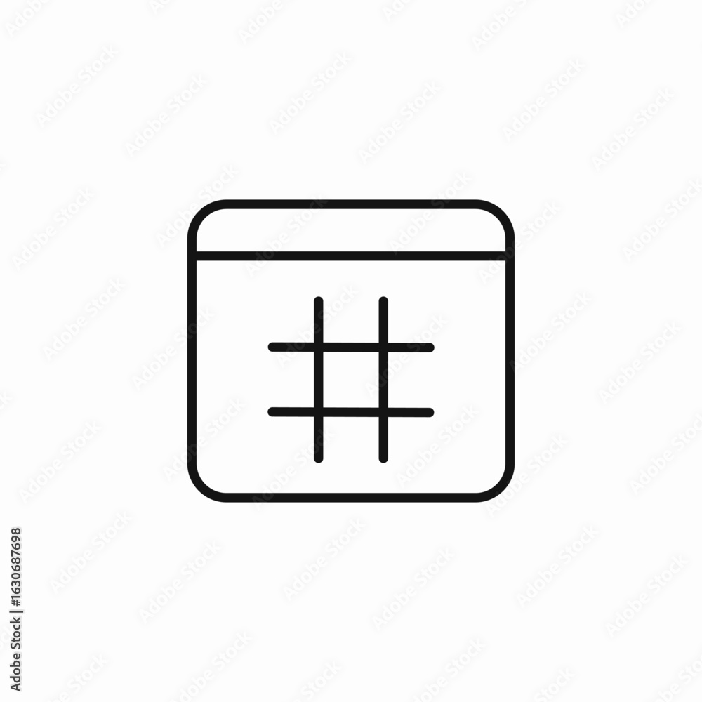 Fototapeta premium calendar grid pattern icon sign vector