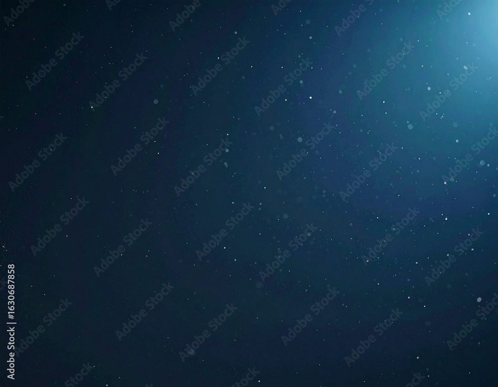 Fototapeta premium Floating dust particles illuminated by a single cinematic beam of light on a dark gradient background