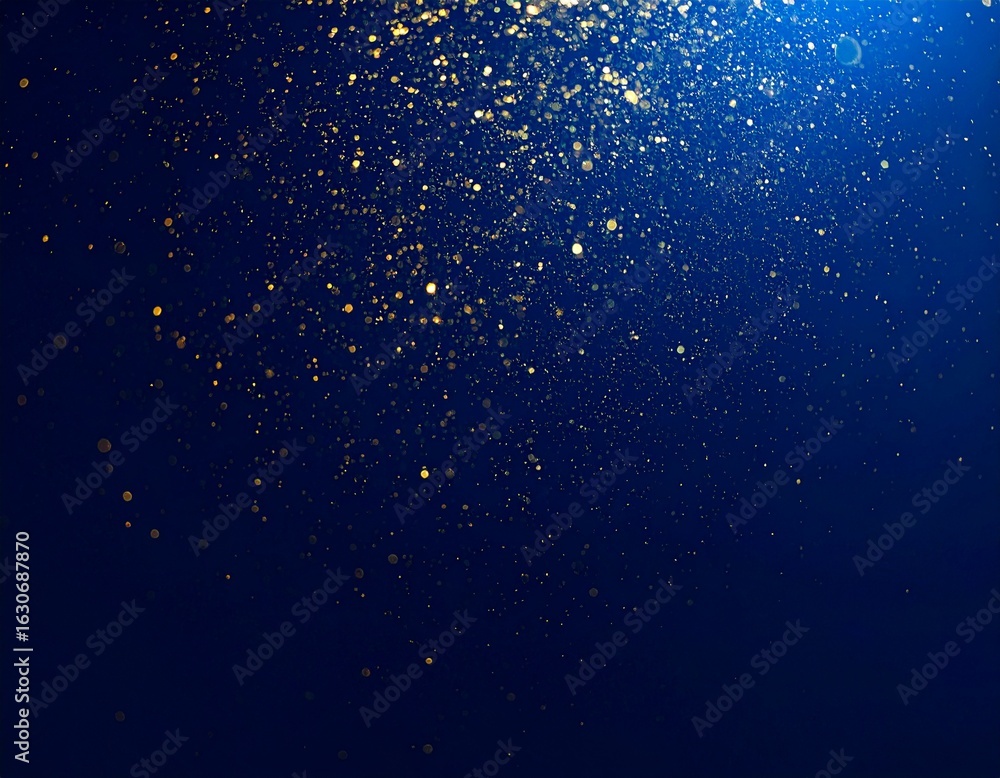 Obraz premium Floating dust particles illuminated by a single cinematic beam of light on a dark gradient background