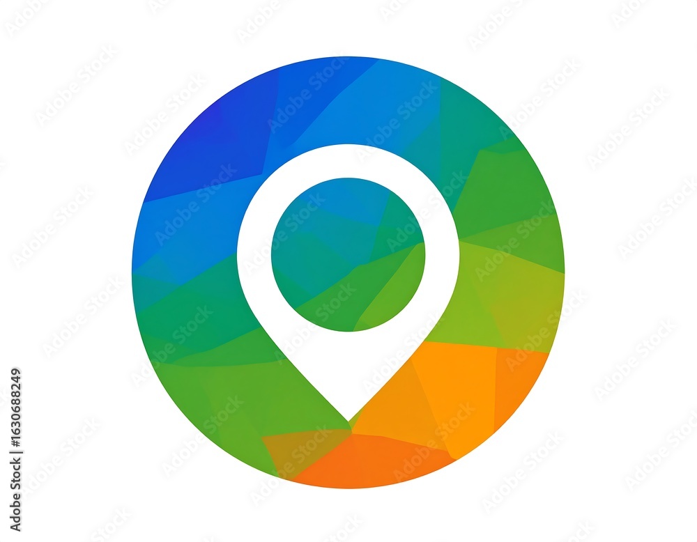 Obraz premium Colorful location marker