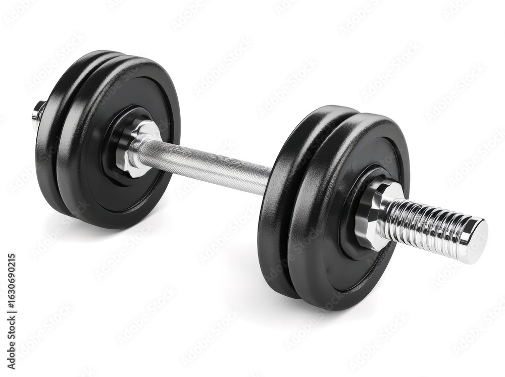 Naklejka premium Black dumbbells isolated on a transparent background