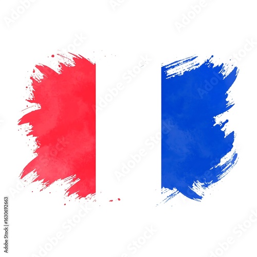 French flag, painted effect