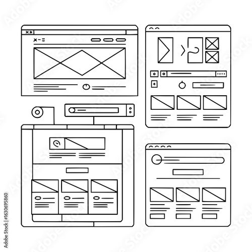 website wireframe templates for ui ux design and prototyping for web and mobile applications
