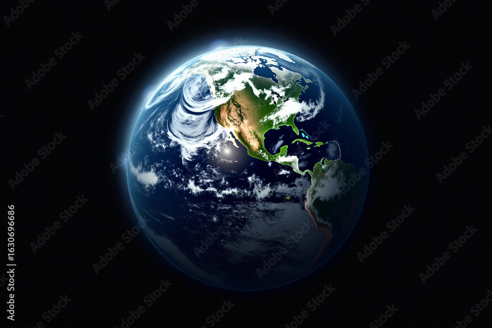 Fototapeta premium Earth-Like Planet in Orbit