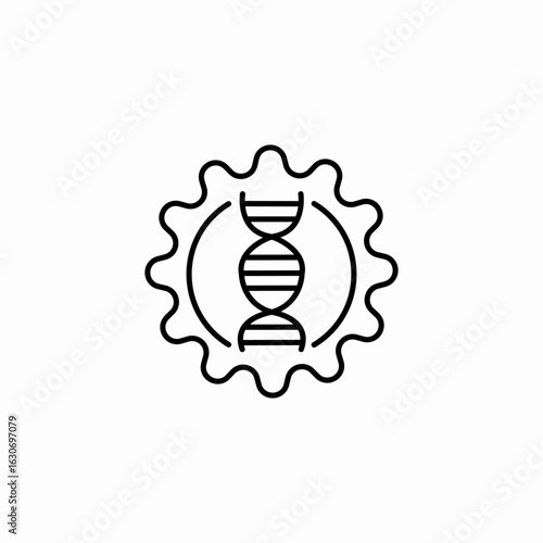 genetic research dna icon sign vector