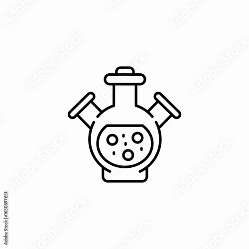 multi-neck flask icon sign vector
