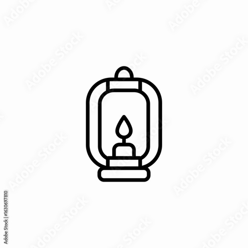 old oil lantern icon sign vector