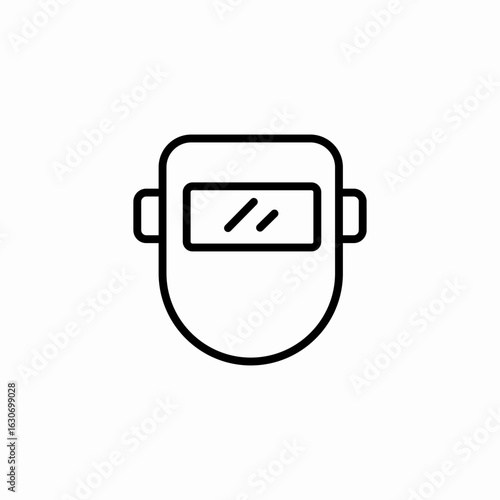 welding face shield icon sign vector
