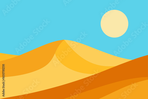 sunrise over golden sand dunes