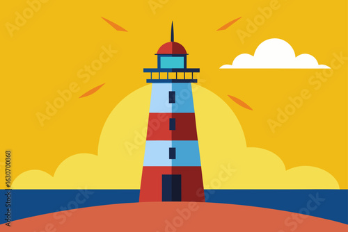old lighthouse summer sun