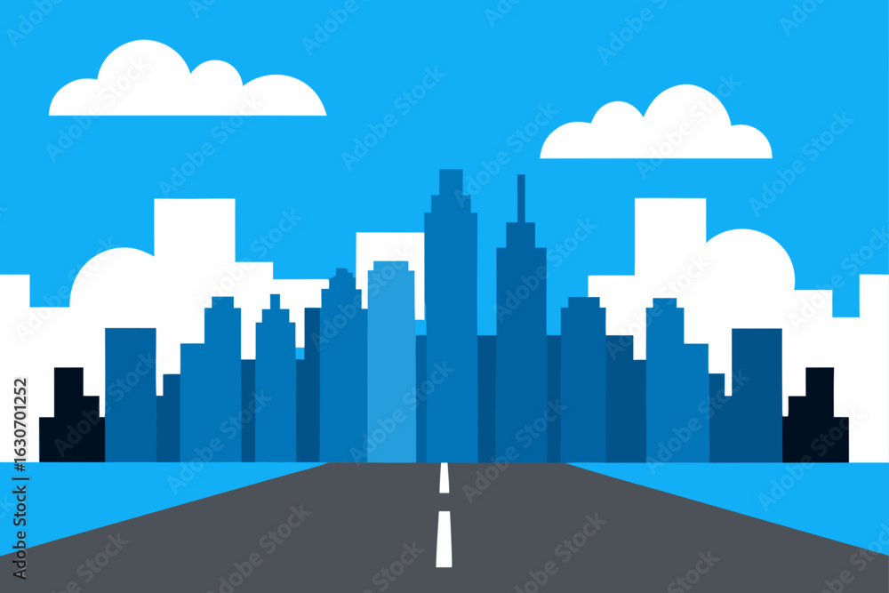 Obraz premium city skyline panoramic view