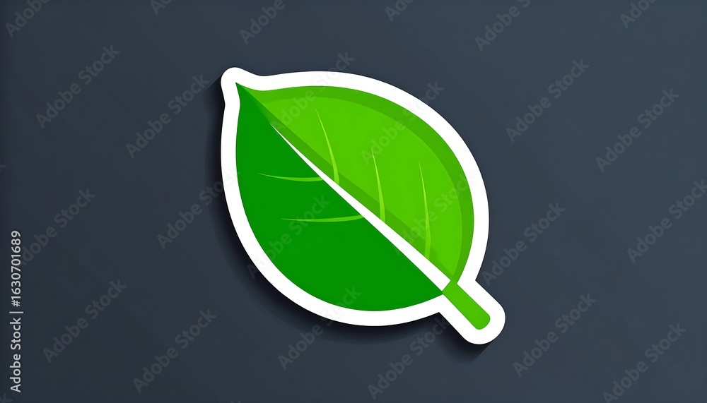 Obraz premium Green leaf icon