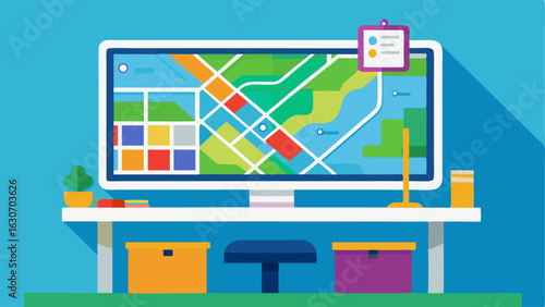 A large colorful map of the citys transit system is prominently displayed behind the desk making it easy for travelers to plan their routes.