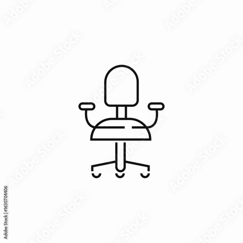 office swivel chair icon sign vector