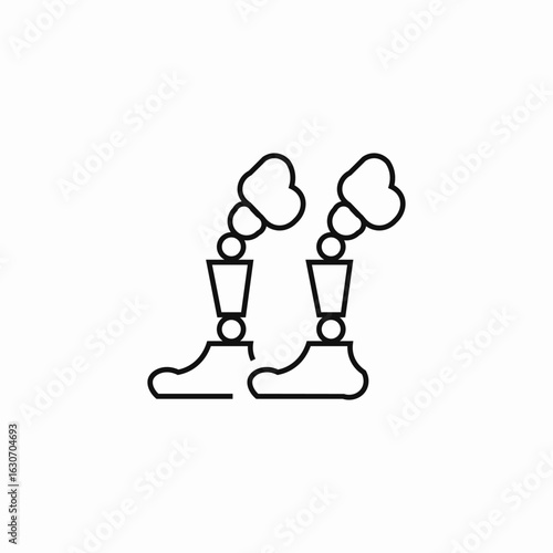 prosthetic legs limbs icon sign vector