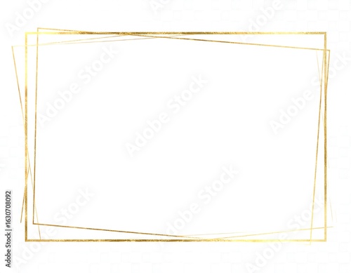 Gold frame on white background (1)