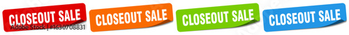 closeout sale sticker. closeout sale sticker set on white background