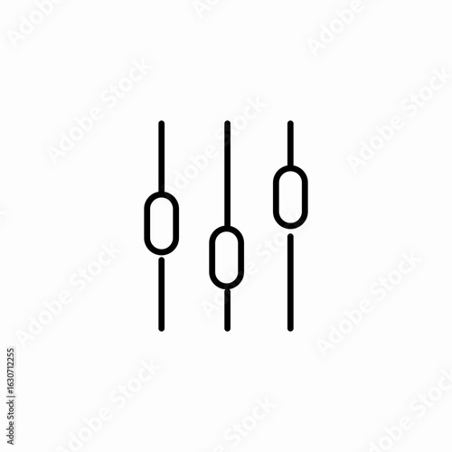 audio equalizer controls icon sign vector