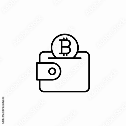 bitcoin wallet icon icon sign vector