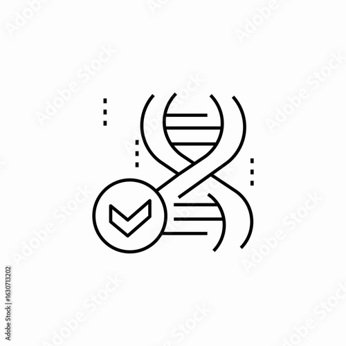 dna verified science icon sign vector