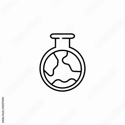 global erlenmeyer flask icon sign vector