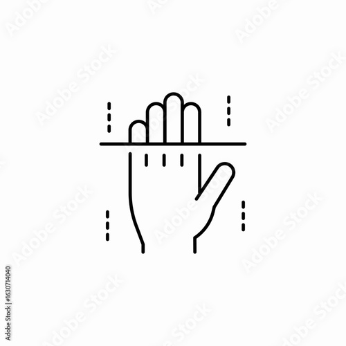 hand scan biometric icon sign vector