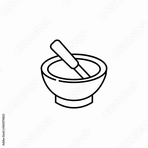mortar pestle tool icon sign vector