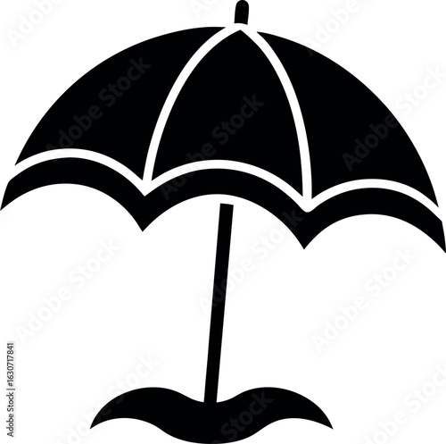 Sunshade Umbrella Vector Icon
