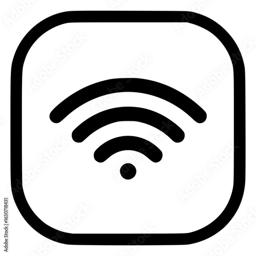 Vector icon representing wireless connectivity symbol