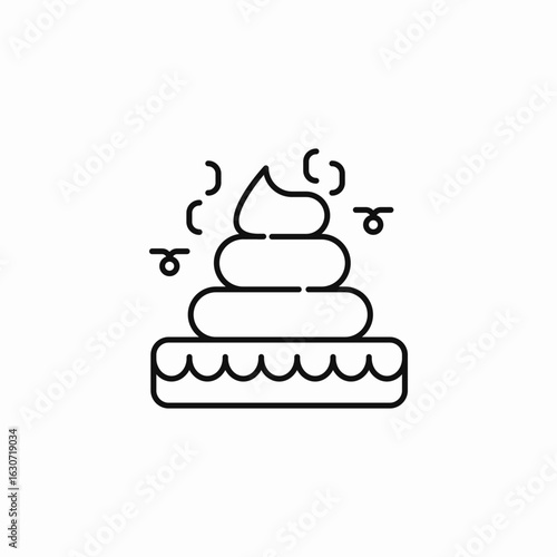 animal waste pile icon sign vector