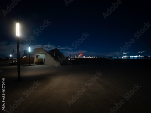 Amager Strandpark in Copenhagen by night in winter times.