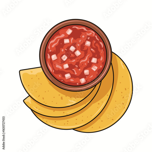 Delicious salsa and tortilla chips for a mexican fiesta