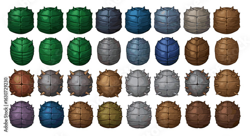 Array of Assorted Fantasy Eggs, Rich Texture and Various Colorations