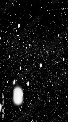 Looping Seamless Vertical Snowfall Animation For Christmas Backgrounds