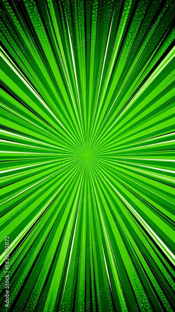 Obraz premium Green radial burst background