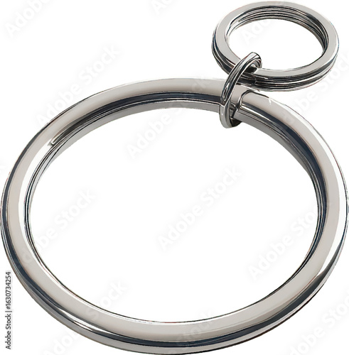 silver ring isolated on white