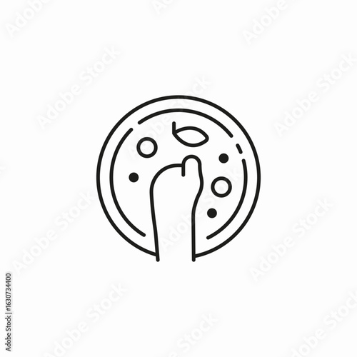 foot massage bowl icon sign vector