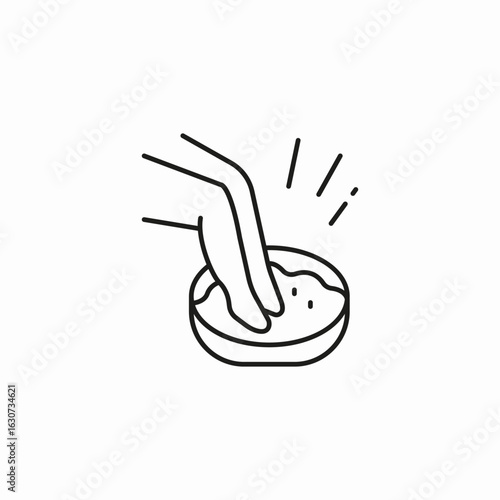 hand cream application icon sign vector
