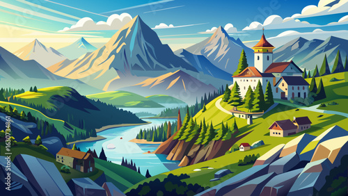 Schafberg rises boldly above sparkling lakes. Jagged cliffs overlook Sankt Wolfgang’s rooftops. Summer grasses sway beside rocky trails. Panoramic views stretch endlessly beneath soft clouds and brill