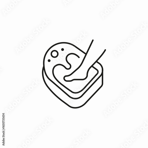 pedicure foot tub icon sign vector
