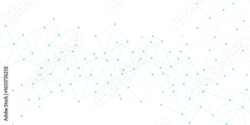 Abstract polygon connection mesh digital technology futuristic communication high tech concept. Digital technology futuristic internet network speed connection white background. Line background