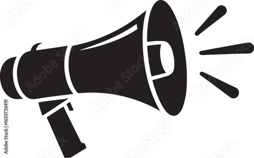 Loudspeaker Announcement Icon Vector Illustration Symbolizing Communication and Public Address System Usage