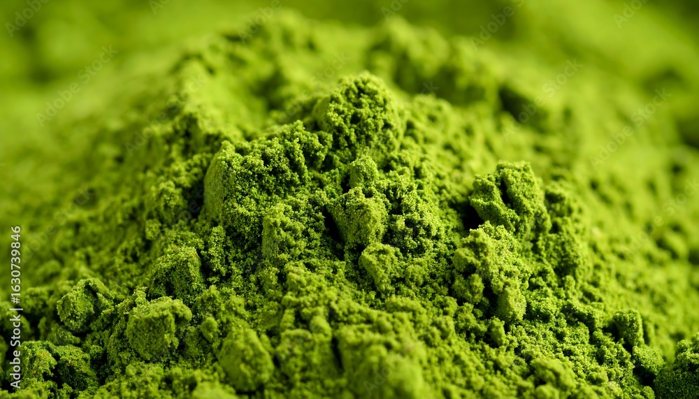 Obraz premium Close-up of green tea powder