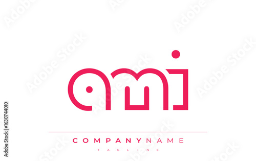 AMI abstract letter logo design. Modern Business Logo Design With Abstract Typography and Contemporary Style