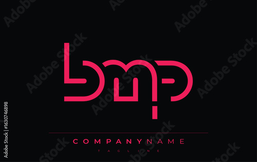 BMP abstract letter logo design. Modern Business Logo Design With Abstract Typography and Contemporary Style